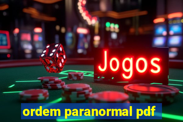 ordem paranormal pdf