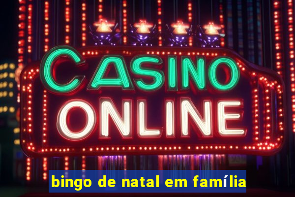 bingo de natal em família