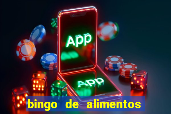 bingo de alimentos saludables para imprimir